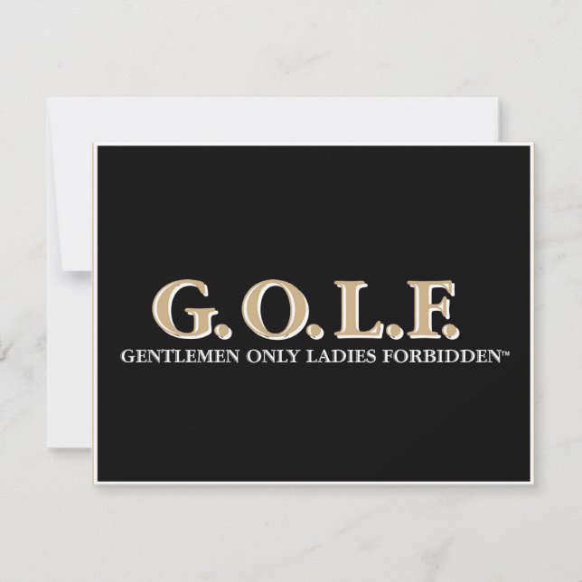 G.O.L.F GENTLEMEN ALLEEN GELUIDSGEBIEDEN (Voorkant)
