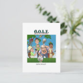 G.O.L.F. GROOTSTE VAN DE GROOTSTE FRUSTRATIES VAN  BRIEFKAART (Staand voorkant)