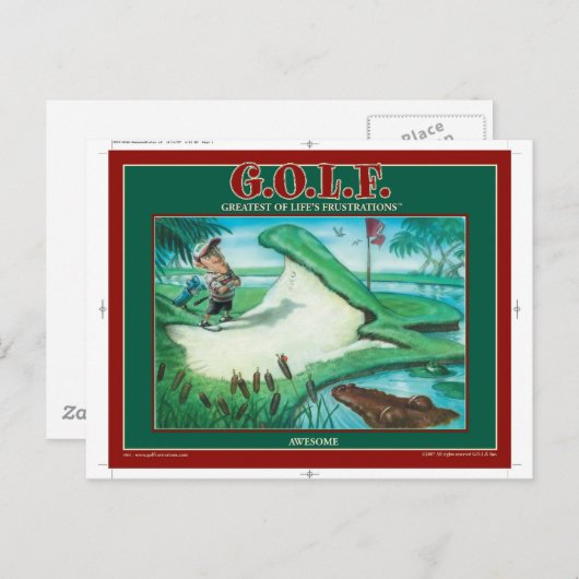 G.O.L.F. GROOTSTE VAN DE GROOTSTE FRUSTRATIES VAN  BRIEFKAART (Voorkant / Achterkant)