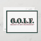G.O.L.F. GROOTSTE VAN DE GROOTSTE FRUSTRATIES VAN BRIEFKAART (Voorkant / Achterkant)