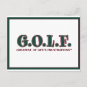 G.O.L.F. GROOTSTE VAN DE GROOTSTE FRUSTRATIES VAN BRIEFKAART (Voorkant)