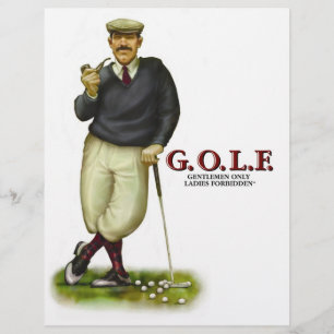 G.O.L.F. HEREN ALLEEN DAmes VERBODEN Flyer