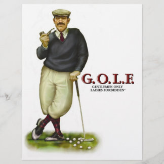 G.O.L.F. HEREN ALLEEN DAmes VERBODEN Flyer