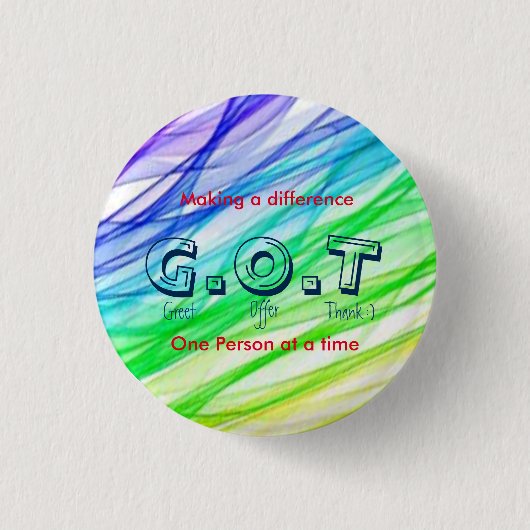 "G.O.T" klantenservice? Ronde Button 3,2 Cm (Voorkant)