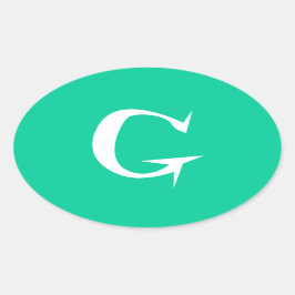 G OVALE STICKER