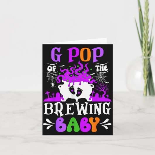 G P Of The Brewing Baby Grandpa To Be Halloween  Kaart (Voorkant)