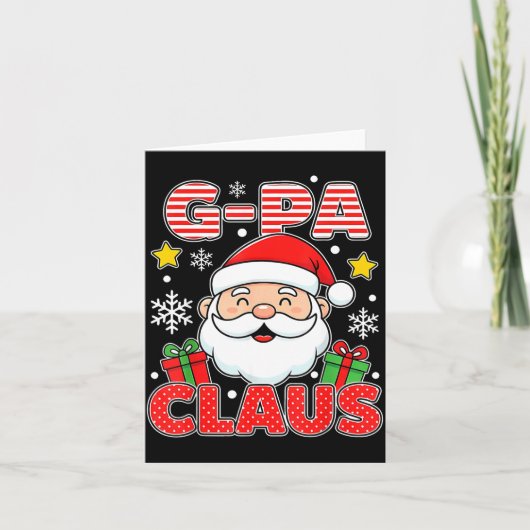 G-pa Claus Shirt Group Matching Family Christmas Kaart (Voorkant)