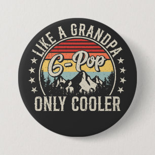G-Pop Als Een Opa Alleen Koelere Retro Rond Ronde Button 7,6 Cm