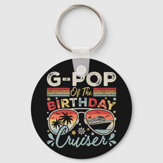 G-Pop van de Verjaardag Cruiser Vacation Circle Sleutelhanger (Voorkant)