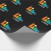 G-raph Funny Giraffe Graph Pun Dark BG Cadeaupapier (Hoek)