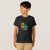 G-raph Funny Giraffe Graph Pun Dark BG T-shirt (Voorkant volledig)