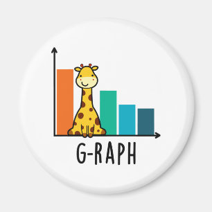 G-raph Funny Giraffe Graph Pun Magneet