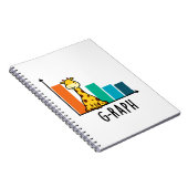 G-raph Funny Giraffe Graph Pun Notitieboek (Rechterzijde)