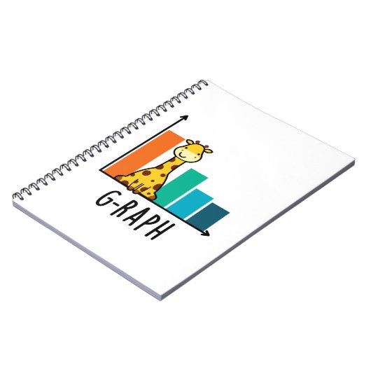 G-raph Funny Giraffe Graph Pun Notitieboek (Linkerzijde)