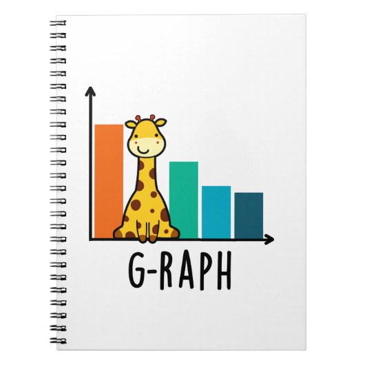 G-raph Funny Giraffe Graph Pun Notitieboek (Voorkant)