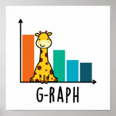 G-raph Funny Giraffe Graph Pun Poster (Voorkant)