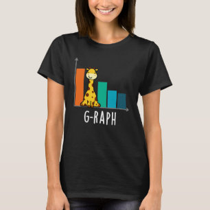 G-raph Grappige Giraffe Grafiek Woordgrap Dark BG T-shirt