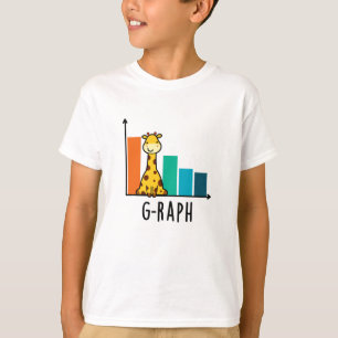 G-raph Grappige Giraffe Grafiek Woordspeling  T-shirt