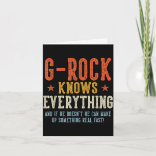 G-rock weet alles vaderdag retro vintage kaart