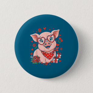 G Schattige Boerderij Dier Sungles Hart Liefde Val Ronde Button 5,7 Cm