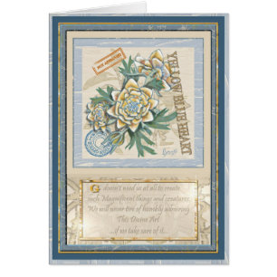 G Schepping - Kantoor gele bloemverjaardagskaart