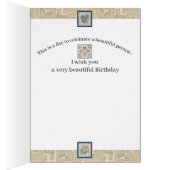 G Schepping - Kantoor gele bloemverjaardagskaart (Binnen (Rechts))