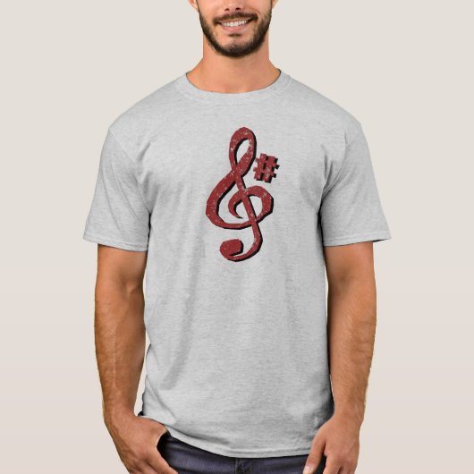 G Sharp Music Note Tee T-shirt (Voorkant)