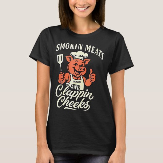 G Smokin Meats Clapn Cheeks  T-shirt (Voorkant)