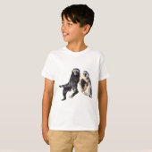 G staat voor Gibbon.Gibbon Artwork Graceful Primat T-shirt (Voorkant volledig)