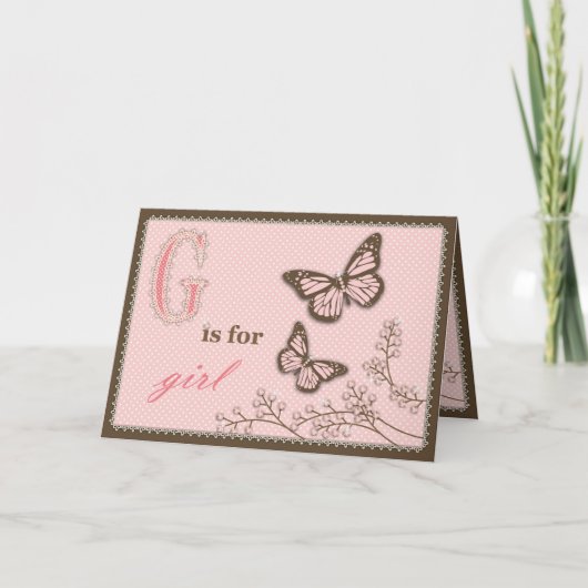 G staat voor Girl Kaart (Voorkant)