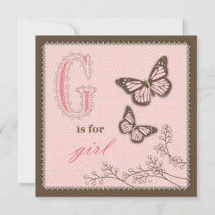 G staat voor Girl Square Card