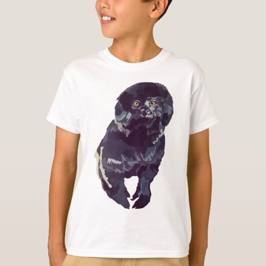 G staat voor Goeldi Monkey. Goeldis Monkey: The Sm T-shirt (Voorkant)