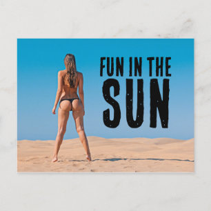 G-STRING BIKINI GIRL BEACH FLORIDA BRIEFKAARTEN