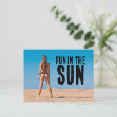 G-STRING BIKINI GIRL BEACH FLORIDA BRIEFKAARTEN (Staand voorkant)