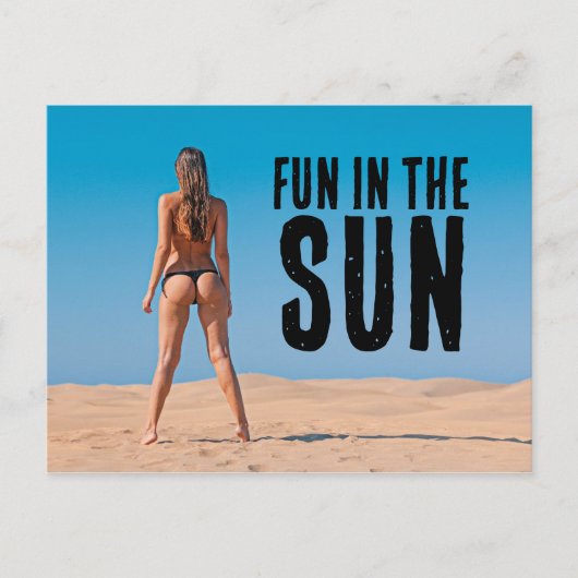 G-STRING BIKINI GIRL BEACH FLORIDA BRIEFKAARTEN (Voorkant)