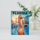 G-STRING BIKINI GIRL FLORIDA BRIEFKAARTEN (Staand voorkant)