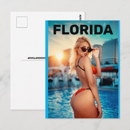G-STRING BIKINI GIRL FLORIDA BRIEFKAARTEN (Voorkant / Achterkant)