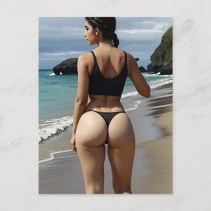G-STRING BIKINI MEISJE BIG BUTT BRIEFKAARTEN