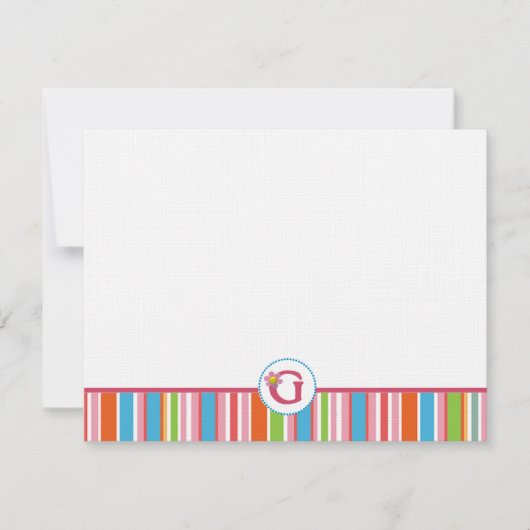 G Striped Stationery Notitiekaartje (Voorkant)