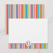 G Striped Stationery Notitiekaartje (Voorkant / Achterkant)