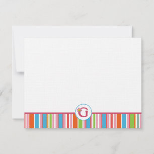 G Striped Stationery Notitiekaartje