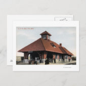 G T & R Railroad Depot Briefkaart (Voorkant / Achterkant)