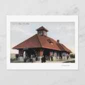 G T & R Railroad Depot Briefkaart (Voorkant)