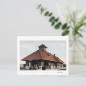 G T & R Railroad Depot Briefkaart (Staand voorkant)
