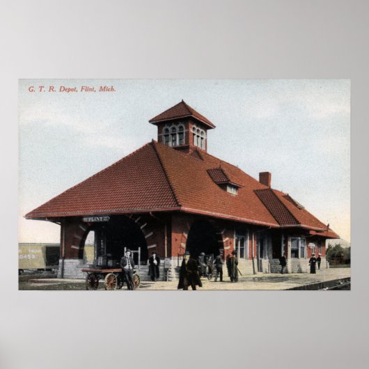 G T & R Railroad Depot Poster (Voorkant)