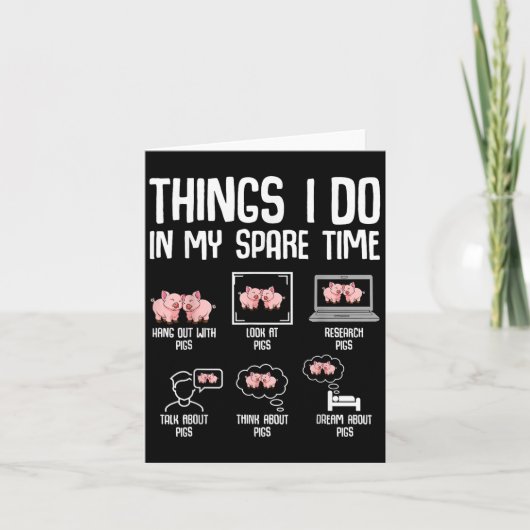 G Things I Do In My Spare Time Women Kids  Kaart (Voorkant)