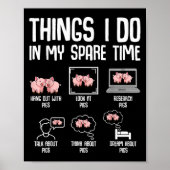 G Things I Do In My Spare Time Women Kids  Poster (Voorkant)