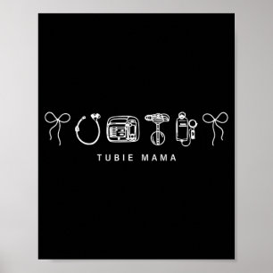 G-Tube bewustzijn Coquette Bow Tubie Moeder voedin Poster