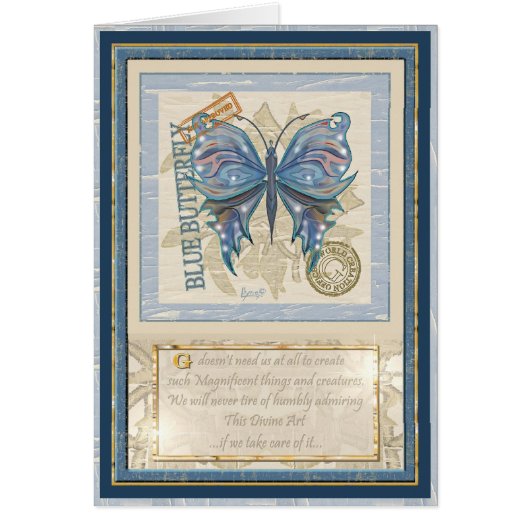 G Vestiging Kantoor vlinderjarige verjaardagskaart (Voorkant)