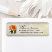 G voor Gerberas Bloem Monogram Etiket (Insitu)
